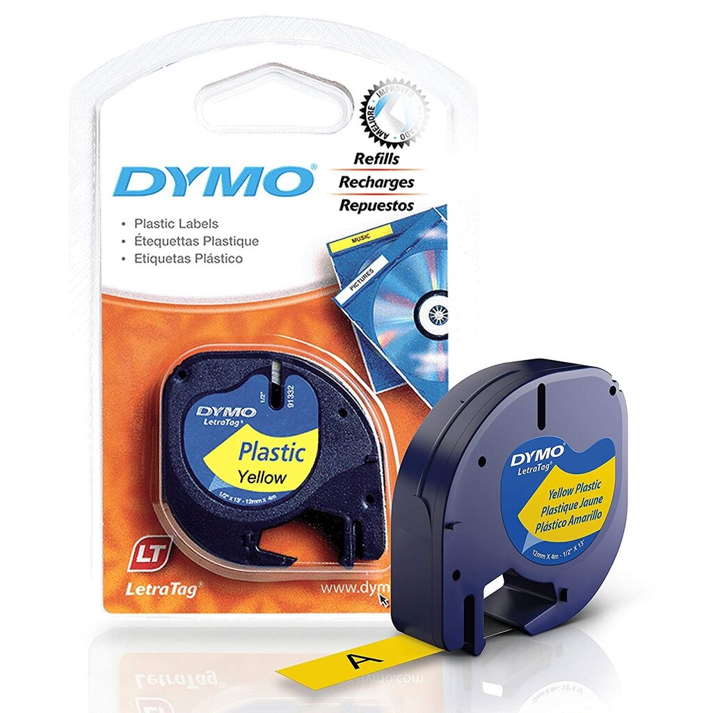 DYMO LetraTag PlastikLint 12mm x 4m hind ja info | Printeritarvikud | hansapost.ee