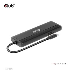 Док-станция CLUB3D USB Gen 1 Type-C 8-в-1 MST с двумя дисплеями 4K60Hz для путешествий цена и информация | Адаптеры и USB-hub | hansapost.ee