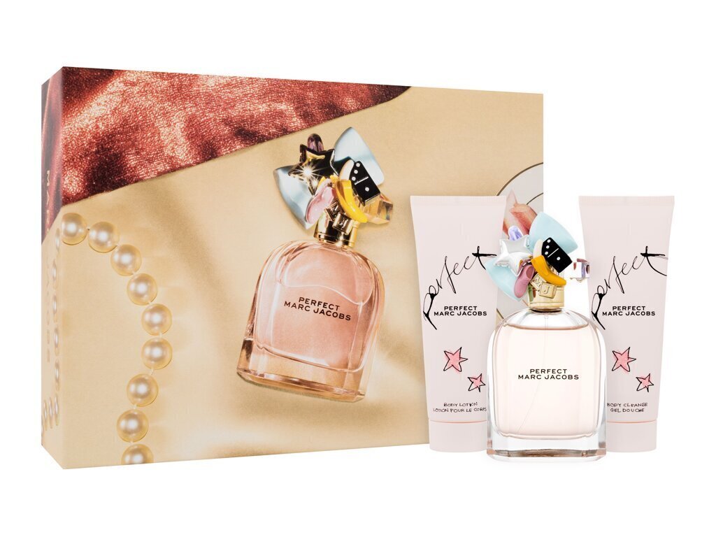 Marc Jacobsi komplekt Perfect: parfüümvesi EDP, 100 ml + kehakreem, 75 ml + dušigeel, 75 ml цена и информация | Parfüümid naistele | hansapost.ee