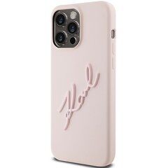 Karl Lagerfeld KLHCP15LSKSBMCP iPhone 15 Pro 6.1" różowy|pink hardcase Silicone Karl Script цена и информация | Чехлы для телефонов | hansapost.ee