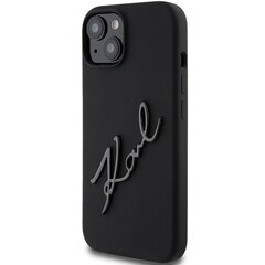 Karl Lagerfeld KLHCP15SSKSBMCK iPhone 15 6.1" czarny|black hardcase Silicone Karl Script цена и информация | Чехлы для телефонов | hansapost.ee