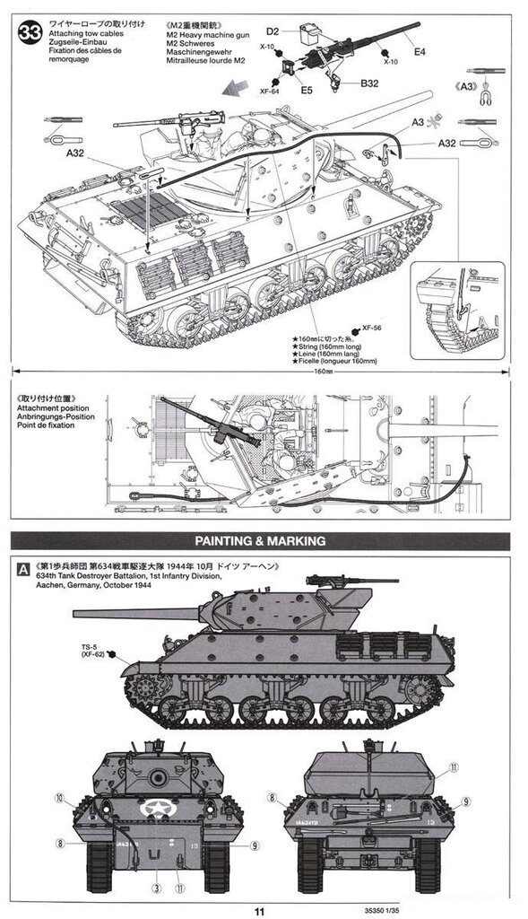 Tamiya - U.S. Tank Destroyer M10 Mid Production, Scale:1/35, 35350 hind ja info | Klotsid ja konstruktorid | hansapost.ee