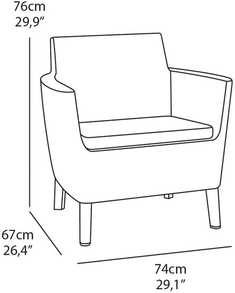 Aiakomplekt Salemo Balcony Set, hall цена и информация | Välimööbli komplektid | hansapost.ee