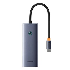 6in1 Hub Baseus  UltraJoy USB-C do HDMI4K@60Hz+4xUSB 3.0+PD (space grey) цена и информация | Адаптеры и USB-hub | hansapost.ee