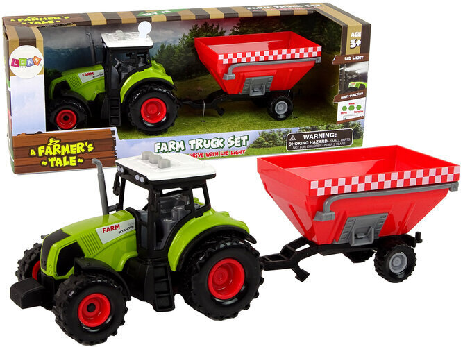 Haagisega traktor Lean Toys hind ja info | Mänguasjad poistele | hansapost.ee