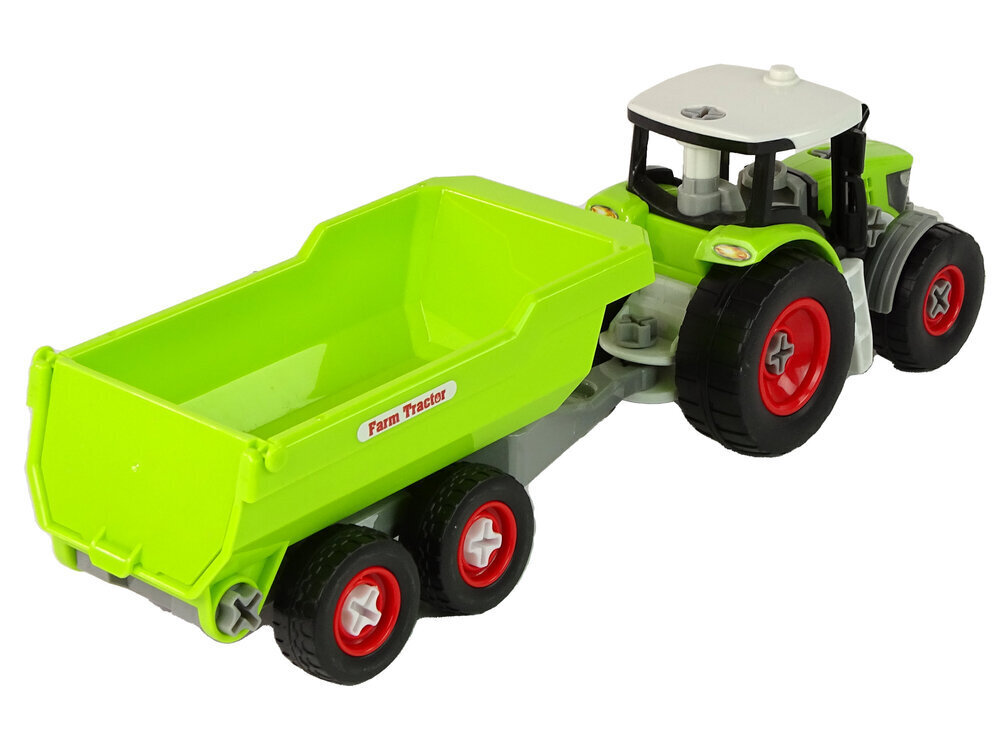 Haagisega traktor Lean Toys, roheline цена и информация | Mänguasjad poistele | hansapost.ee