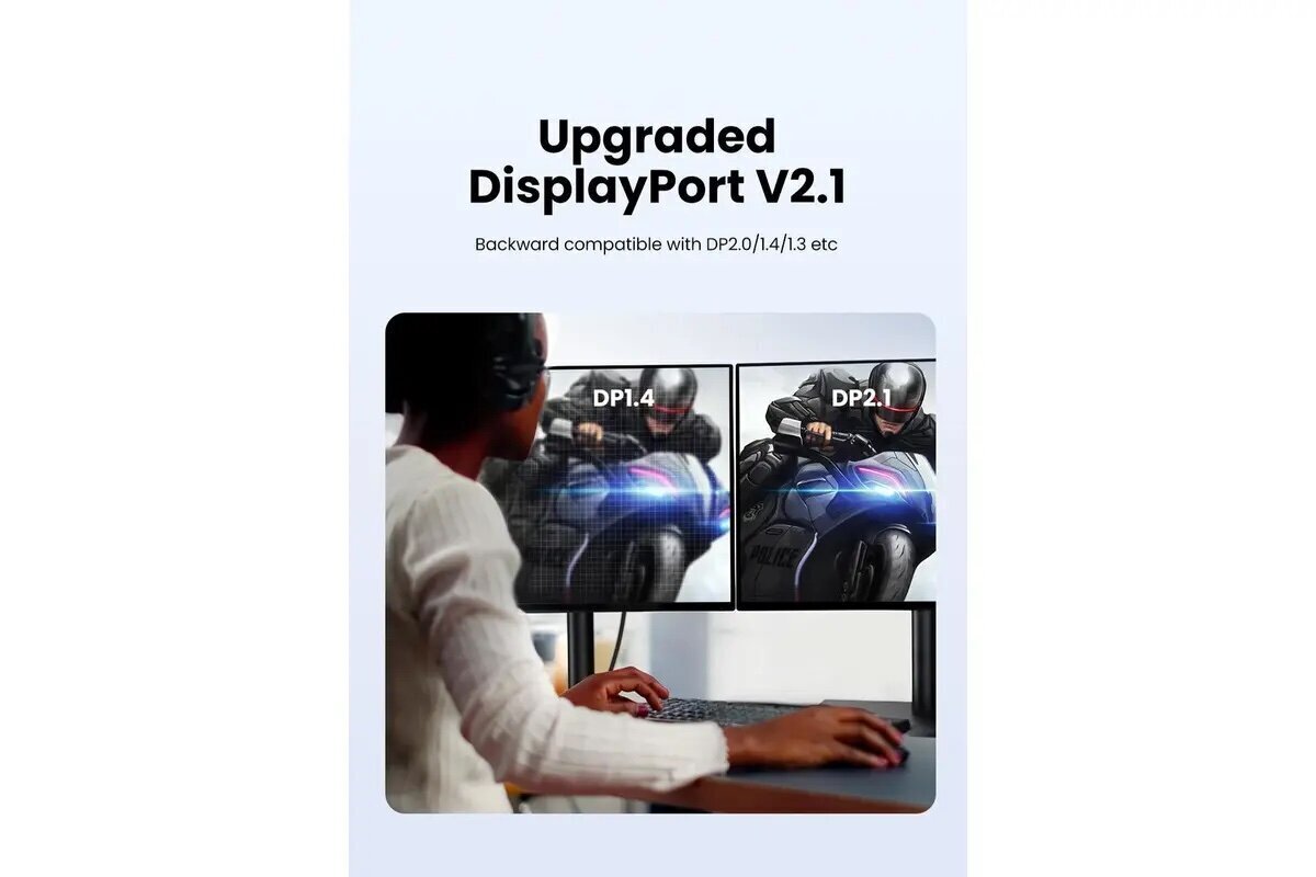 Ugreen DisplayPort 2.1, 1m hind ja info | Juhtmed ja kaablid | hansapost.ee