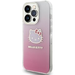 Hello Kitty HKHCP15LHDGKEP iPhone 15 Pro 6.1" różowy|pink hardcase IML Gradient Electrop Kitty Head цена и информация | Чехлы для телефонов | hansapost.ee