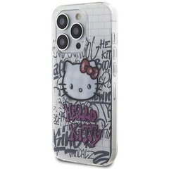 Hello Kitty HKHCP15LHDGPHT iPhone 15 Pro 6.1" biały|white hardcase IML Kitty On Bricks Graffiti цена и информация | Чехлы для телефонов | hansapost.ee