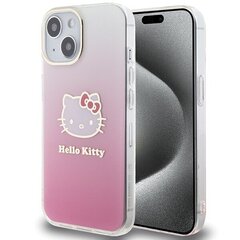 Hello Kitty HKHCP15SHDGKEP iPhone 15 6.1 różowy|pink hardcase IML Gradient Electrop Kitty Head цена и информация | Чехлы для телефонов | hansapost.ee