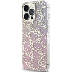 Hello Kitty HKHCP15LHCHPEP iPhone 15 Pro 6.1" różowy|pink hardcase IML Gradient Electrop Crowded Kitty Head цена и информация | Чехлы для телефонов | hansapost.ee