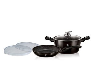 Berlingerhaus Metallic Line poti ja panni komplekt Shiny Black Edition, 5-osaline price and information | Pots | hansapost.ee