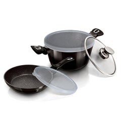 Berlingerhaus Metallic Line poti ja panni komplekt Shiny Black Edition, 5-osaline price and information | Pots | hansapost.ee