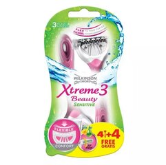 Raseerija komplekt Wilkinson Sword Xtreme 3 Sensitive Comfort naistele, 8 tk hind ja info | Raseerimisvahendid | hansapost.ee