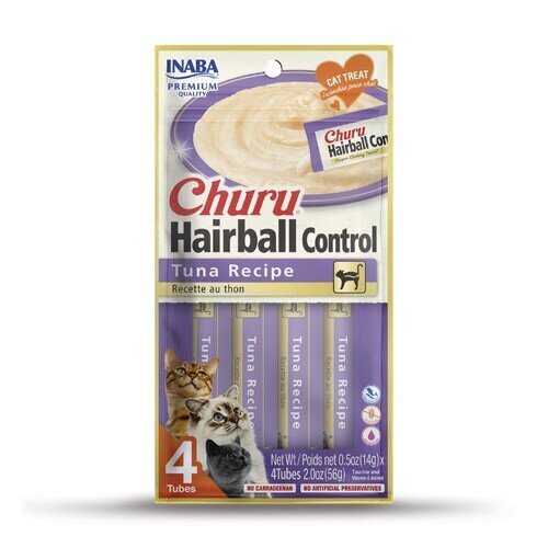 Inaba Churu Hairball tuunikalaga, 4x14 g hind ja info | Kasside maiused | hansapost.ee