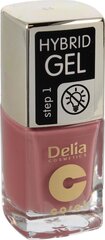 Küünelakk Delia Coral Hybrid Gel, 44 Tea Rose, 11 ml hind ja info | Küünelakid ja küünelakieemaldajad | hansapost.ee