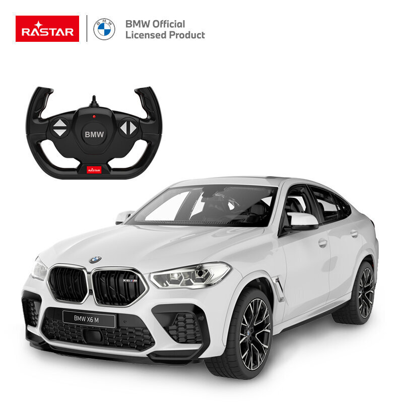 Puldiga juhitav auto BMW X6 M Rastar, valge hind ja info | Mänguasjad poistele | hansapost.ee