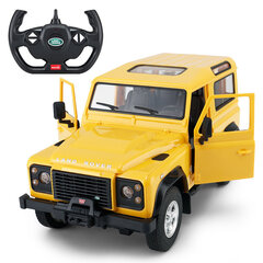 Автомобиль Land Rover Defender на дистанционном управлении, 1:14, желтый цена и информация | Игрушки для мальчиков | hansapost.ee