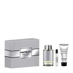 Komplekt Montblanc Explorer Platinum EDP meestele, parfüümvesi 100ml + dušigeel 100ml + parfüümvesi 7.5ml hind ja info | Mont Blanc Parfüümid, lõhnad ja kosmeetika | hansapost.ee