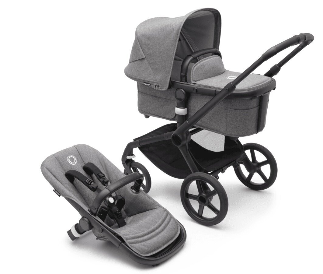 Bugaboo Fox 5 complete Universaalne lapsevanker, Black/Grey Melange hind ja info | Vankrid, jalutuskärud | hansapost.ee