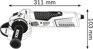 Шлифовальная машина Bosch GWS 19-150 CI, 230 В, без аккумулятора цена и информация | Шлифовальные машины | hansapost.ee