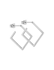 Квадратные стальные серьги Troli sTO2342 цена и информация | Серьги | hansapost.ee