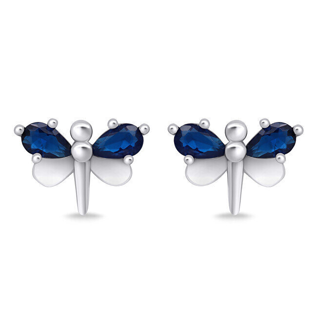Tsirkooniga hõbekõrvarõngad naistele Brilio Silver Dragonflies EA716W sBS2920 hind ja info | Kõrvarõngad | hansapost.ee