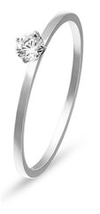 Troli Очаровательное стальное кольцо с кристаллом цена и информация | Кольцо | hansapost.ee