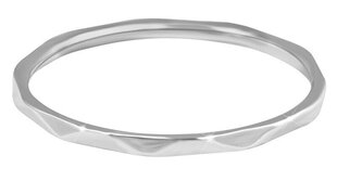 Минималистское стальное кольцо с мелким серебряным узором Troli  цена и информация | Кольцо | hansapost.ee