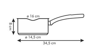Tescoma сотейник с двумя носиками, 16 см, 1,5 л цена и информация | Кастрюли, скороварки | hansapost.ee