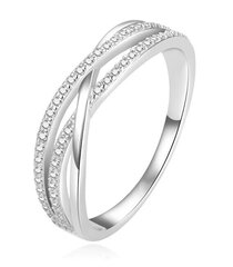 Очаровательное серебряное кольцо с цирконами Beneto AGG446L цена и информация | Кольца | hansapost.ee