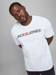 JACK & JONES meeste T-särk 12184987*02, valge 5714925571549 hind ja info | T-särgid meestele | hansapost.ee