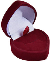 JK Box Бордовая подарочная коробка для серег или кольца Сердце F-75/A10 цена и информация | Подарочные упаковки | hansapost.ee