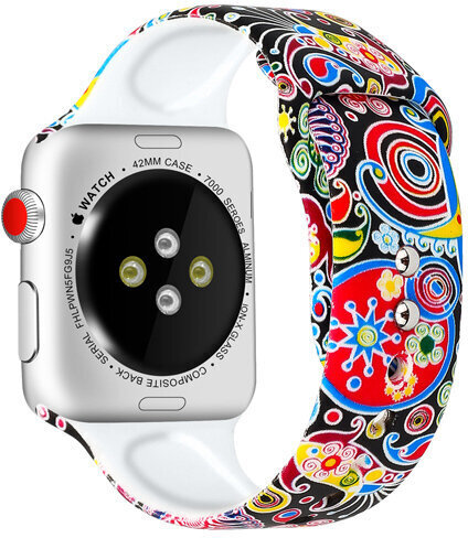 4wrist Silikoonrihm Apple Watchile - Värviline 38/40/41 mm цена и информация | Nutikellade aksessuaarid ja tarvikud | hansapost.ee