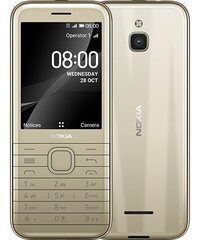 Defektiga toode. Nokia 8000 4G, Dual SIM, Gold hind ja info | Nokia Outlet - lõpumüük | hansapost.ee