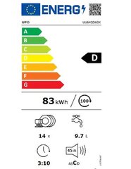 Upo UU642D60X цена и информация | Посудомоечные машины | hansapost.ee