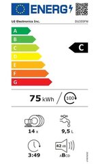 LG DU355FW цена и информация | Посудомоечные машины | hansapost.ee