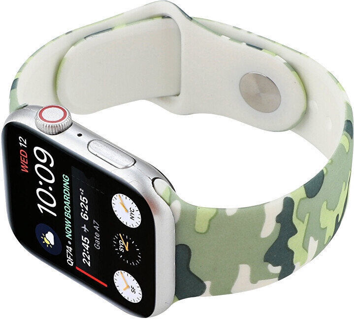 4wrist Silikoonrihm Apple Watchile - roheline 42/44/45 mm цена и информация | Nutikellade aksessuaarid ja tarvikud | hansapost.ee
