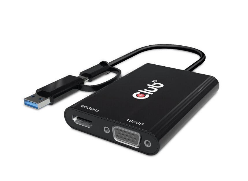 CLUB3D USB Gen1 Type-C Dual HDMI hind ja info | USB adapterid ja jagajad | hansapost.ee