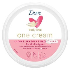 Niisutav näo- ja kehakreem Dove Body Love Light Hydration Care, 250 ml hind ja info | Dove Kehahooldustooted | hansapost.ee