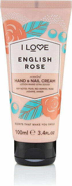 Käte ja küünte kreem I Love Signature English Rose Hand and Nail Cream, 100 ml hind ja info | Kehakreemid, kehaõlid ja losjoonid | hansapost.ee