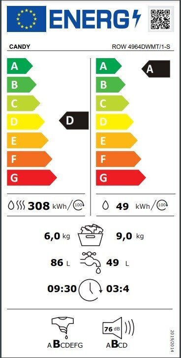 Candy ROW4964DWMT/1-S hind ja info | Pesumasinad | hansapost.ee