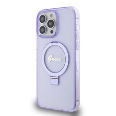Guess IML Ring Stand Glitter MagSafe Case for iPhone 15 Pro Max Purple цена и информация | Чехлы для телефонов | hansapost.ee