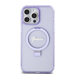 Guess IML Ring Stand Glitter MagSafe Case for iPhone 15 Pro Max Purple цена и информация | Чехлы для телефонов | hansapost.ee