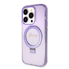 Guess IML Ring Stand Glitter MagSafe Case for iPhone 15 Pro Pink цена и информация | Чехлы для телефонов | hansapost.ee