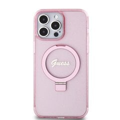 Guess IML Ring Stand Glitter MagSafe Case for iPhone 15 Pro Pink цена и информация | Чехлы для телефонов | hansapost.ee