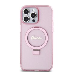 Guess IML Ring Stand Glitter MagSafe Case for iPhone 15 Pro Max Pink цена и информация | Чехлы для телефонов | hansapost.ee