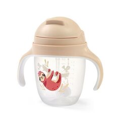 Чашка с соломинкой Babyono 1464/04, коричневая, 6 месяцев+, 240 мл цена и информация | Бутылочки и аксессуары | hansapost.ee
