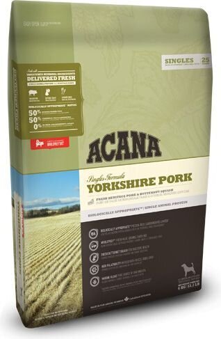 Acana Yorkshire Pork sealihaga, 6 kg цена и информация | Koerte kuivtoit ja krõbinad | hansapost.ee