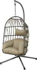 Ripptool alusega Egg Chair Nida, pruun hind ja info | Aiatoolid, rõdutoolid | hansapost.ee